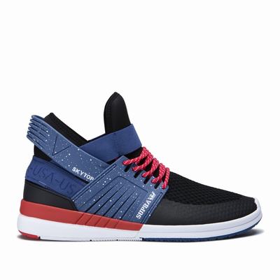 Férfi Supra SKYTOP V Magasszárú Cipő HU281593 Fekete/Kék